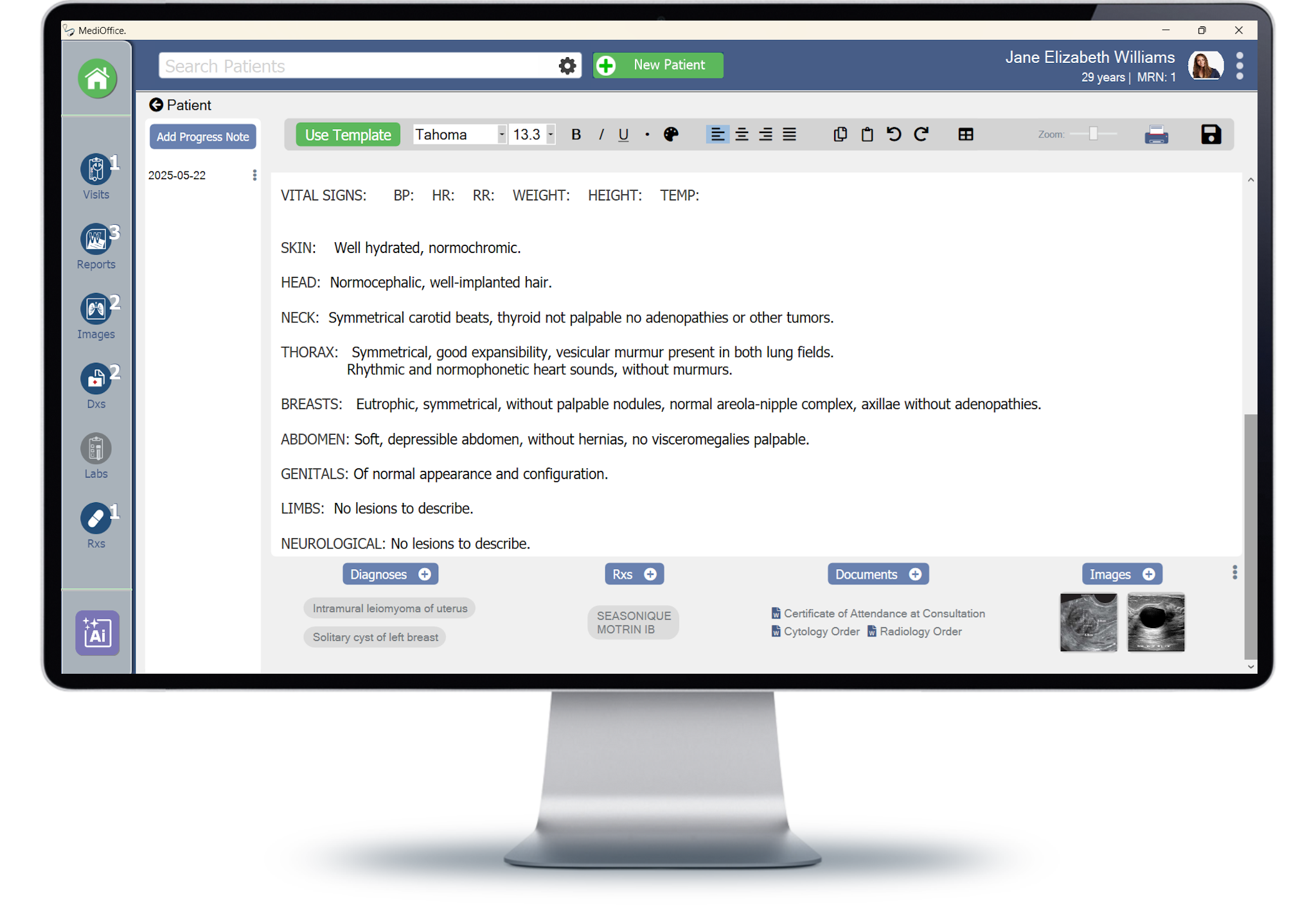 Customizable Clinical History