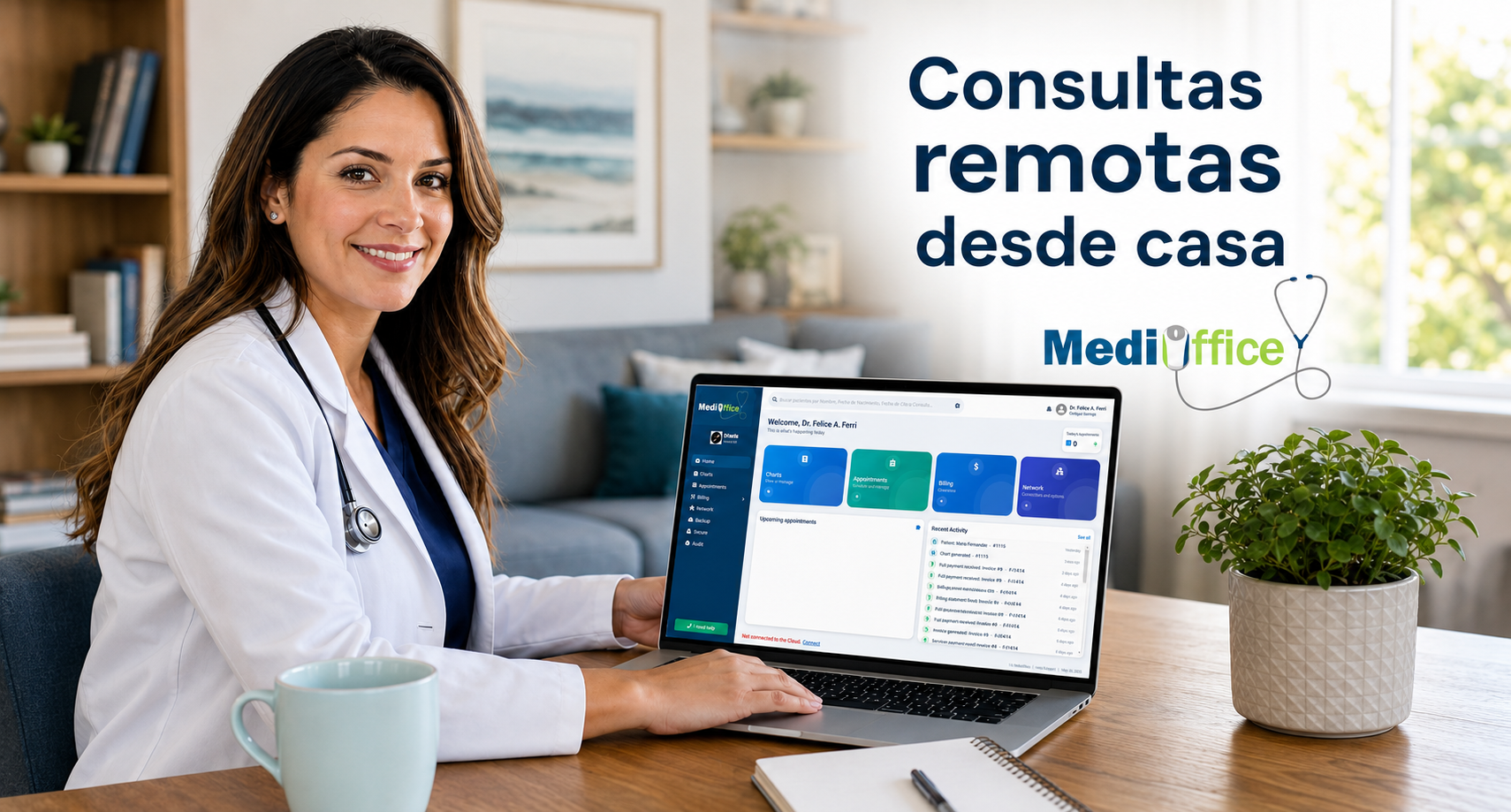 Consultas remotas desde casa con MediOffice